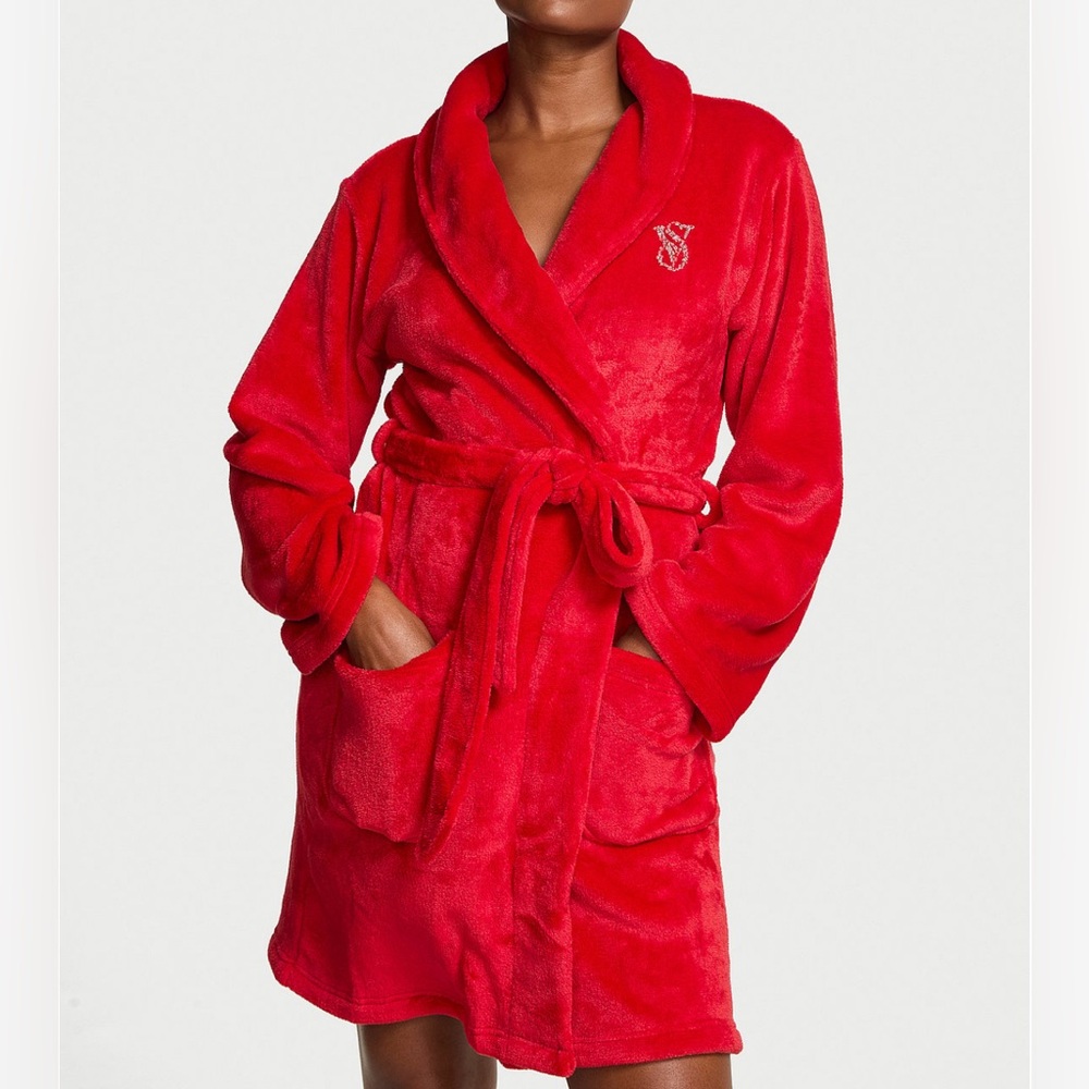 Victoria’s Secret Cozy Plush Robe Red